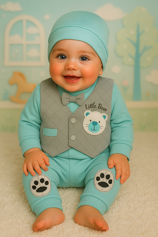 Newborn Baby Boy Suite with Bowtie Vest