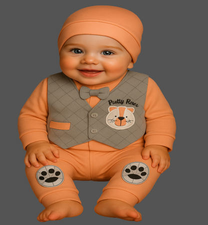 Newborn Baby Boy Suite with Bowtie Vest