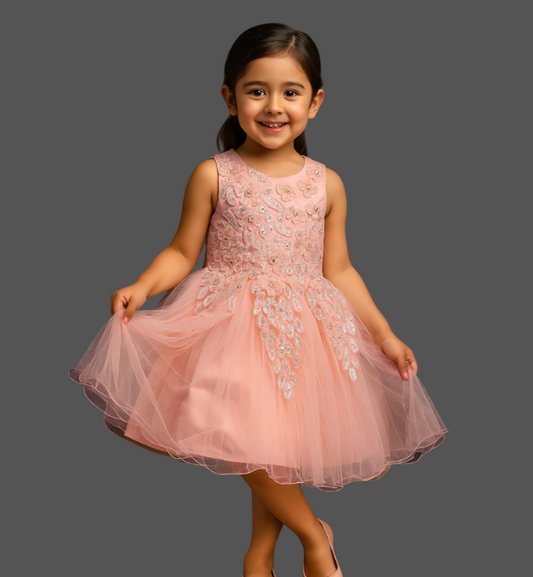 Fancy Embroidered Frock for Girls